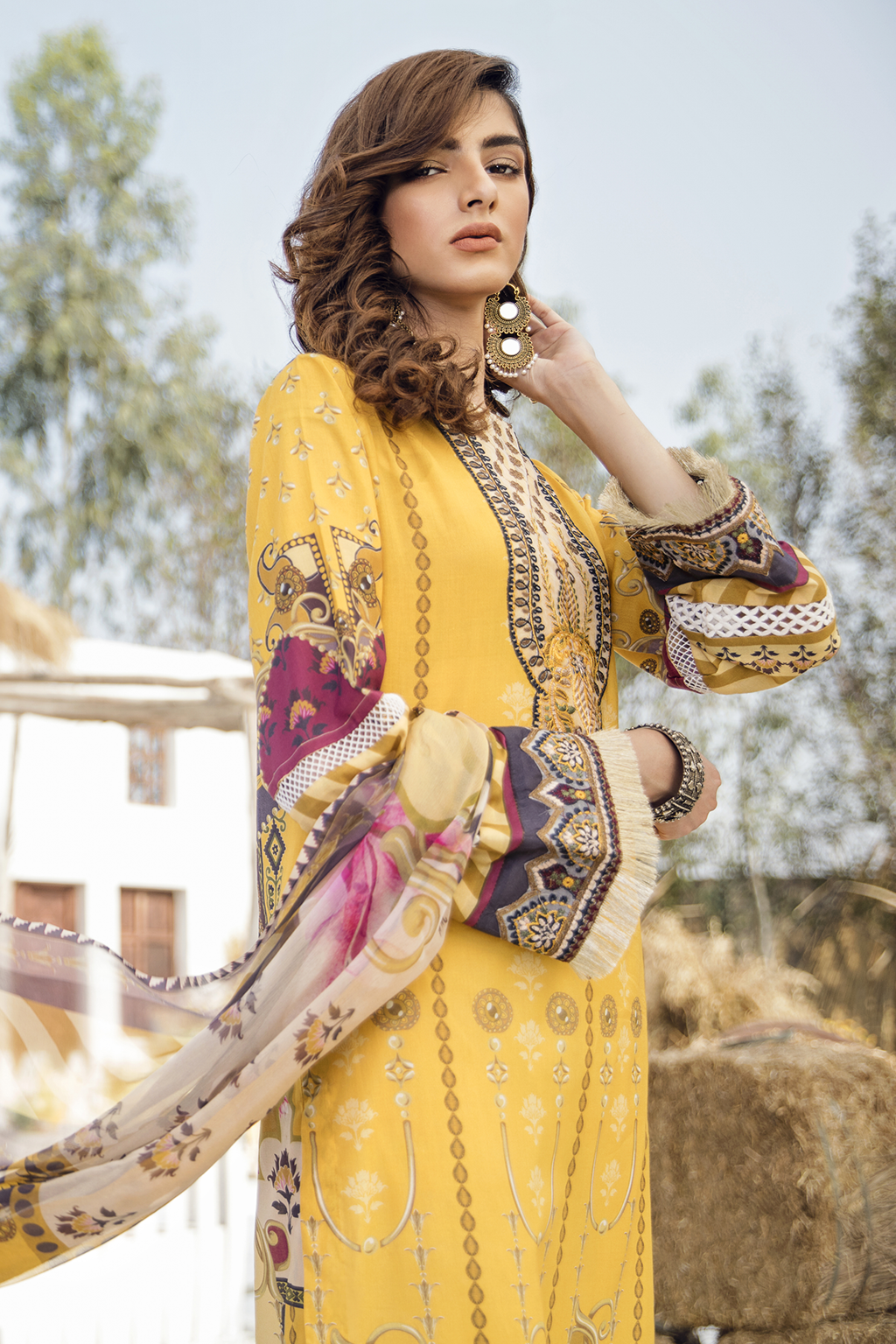 GL20-02 Midday Glow (3PC) | Iznik | Guzel Lawn Collection 2020