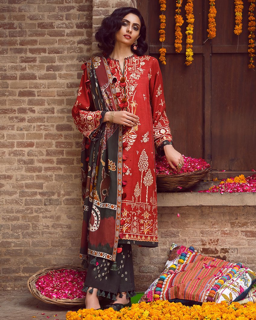 Rang Mahal ZW-09 (Zaha - Nafeesa Aur Taalia Unstitched Winter Collection)