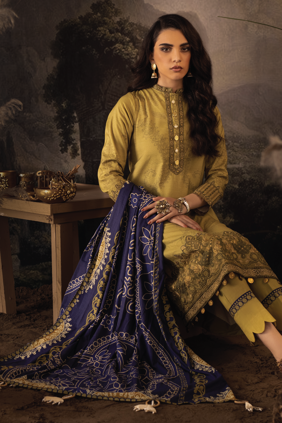 ILC-01 RAUHAH - 3PC | Iznik | Zarafshan Linen Collection 2021