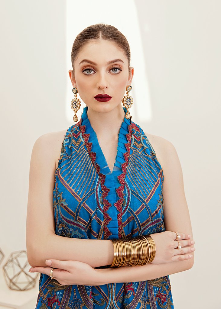 Cobalt Pour | Afrozeh | La Fuchsia Collection