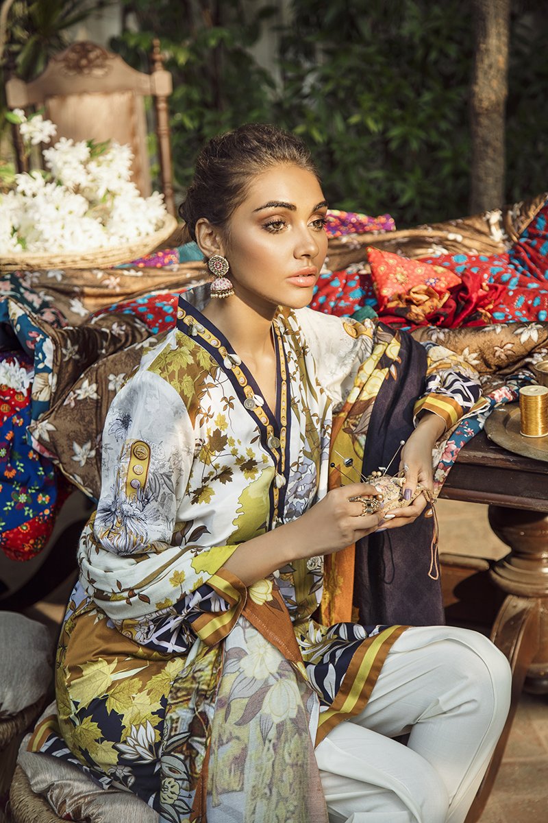 GOLD SUNSET (CROSS STITCH - AANGAN COTTON SATIN'19)