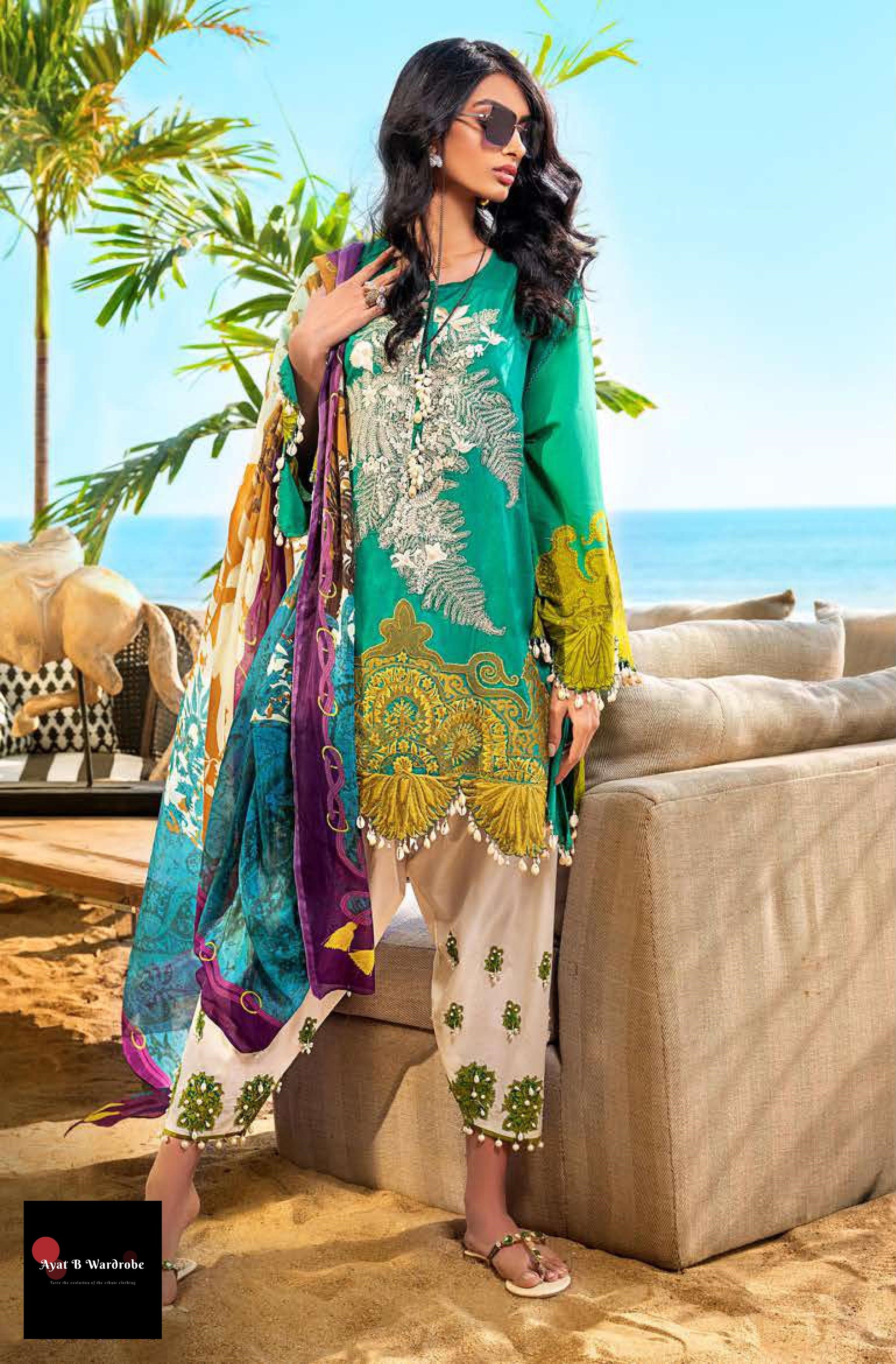 02 A (3 Pcs) | Sana Safinaz | Muzlin Spring/Summer Vol. 1 Collection 2020