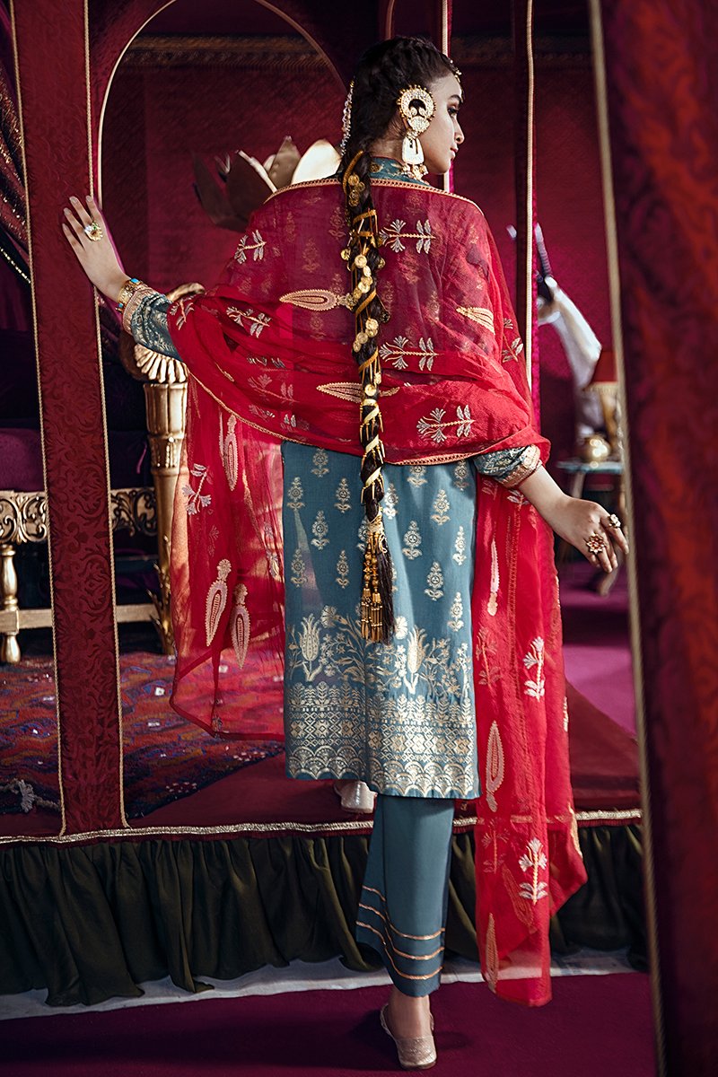 Baad-e-Chaman-B | Cross Stitch | Razia Sultan | Unstitched Luxury Eid Collection'20