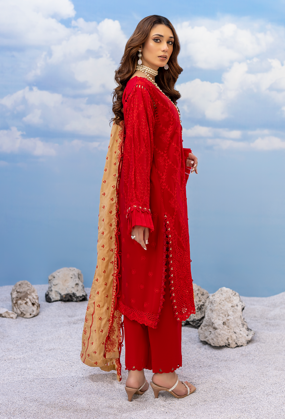Venetian Red | Adan's Libas | Fuchsia Chapter 2 Chikankari Collection 2023