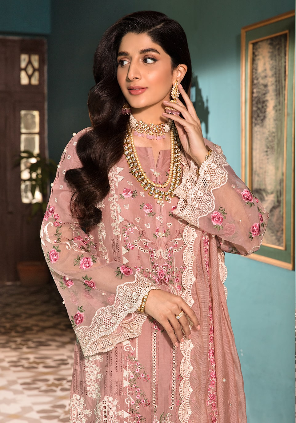 EFC3A - My Pink | Elaf | Festive Chikankari 2022