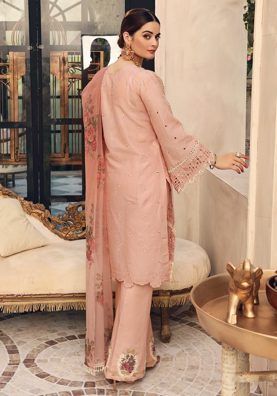EPF- 3 Rose Quartz | Elaf | Festive Chikankari 2021