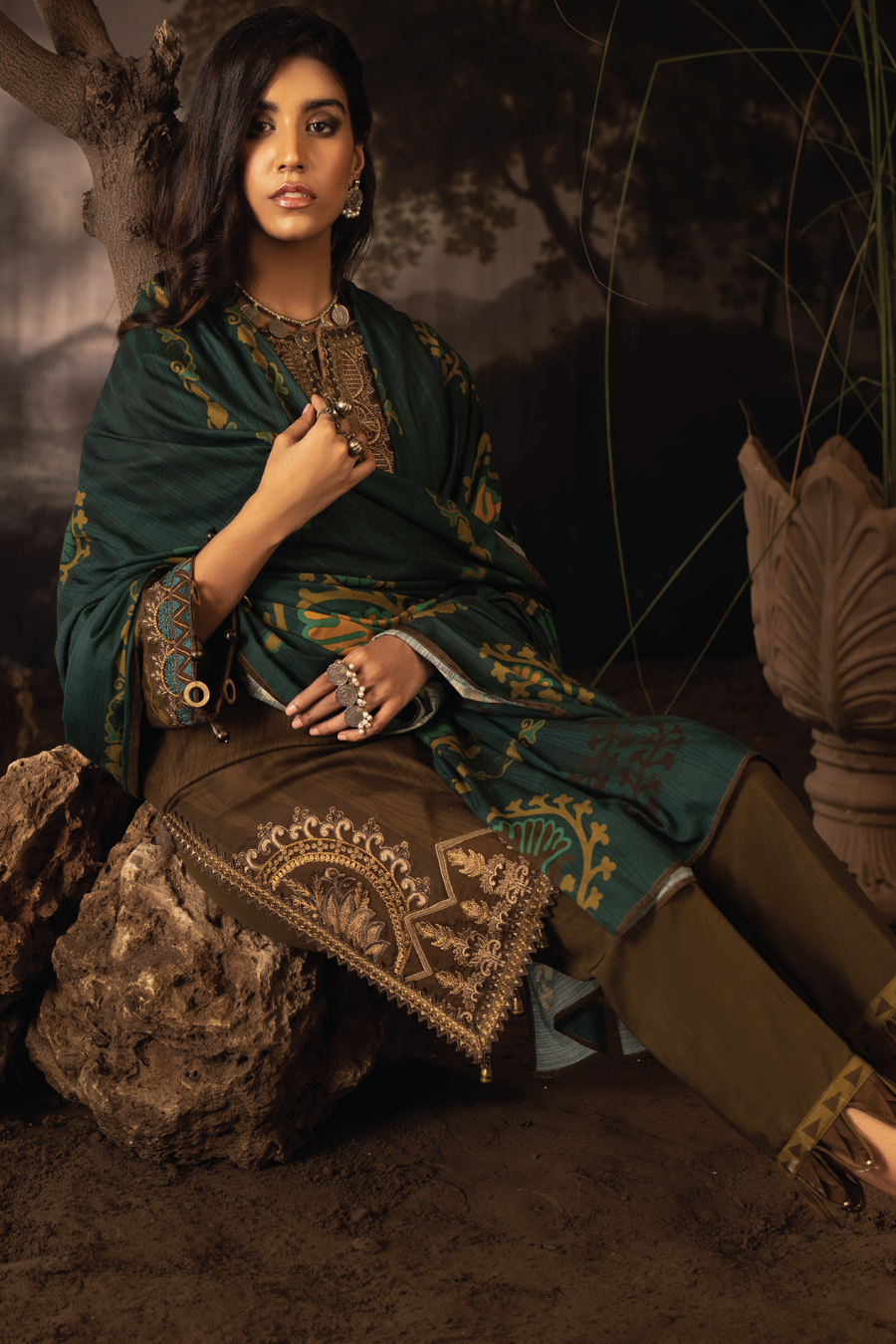 ILC-03 LAYINA - 3PC | Iznik | Zarafshan Linen Collection 2021