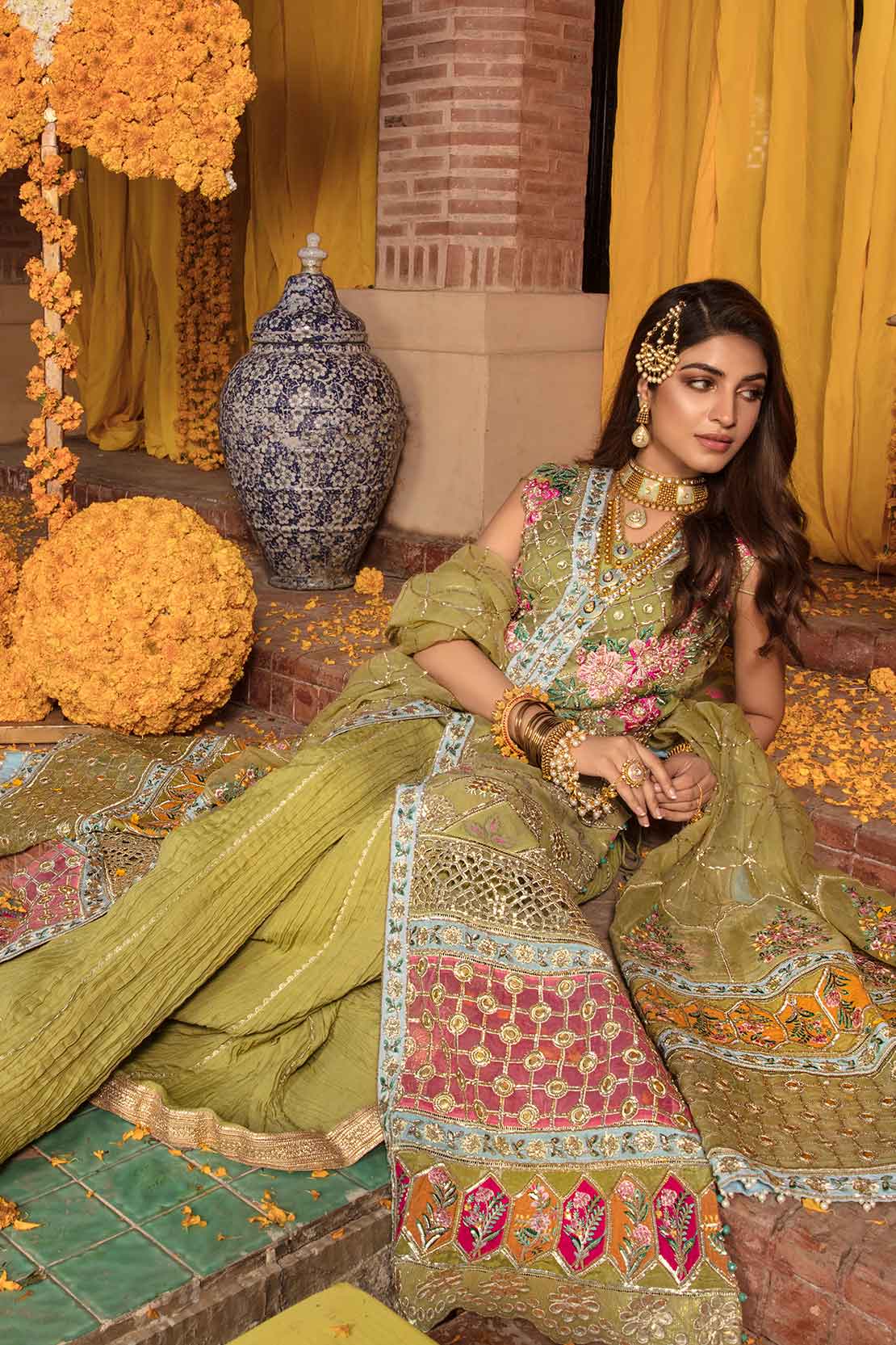 Sucha Gotta - Lime - 4B | Crimson X Saira Shakira | Wedding Collection 2022