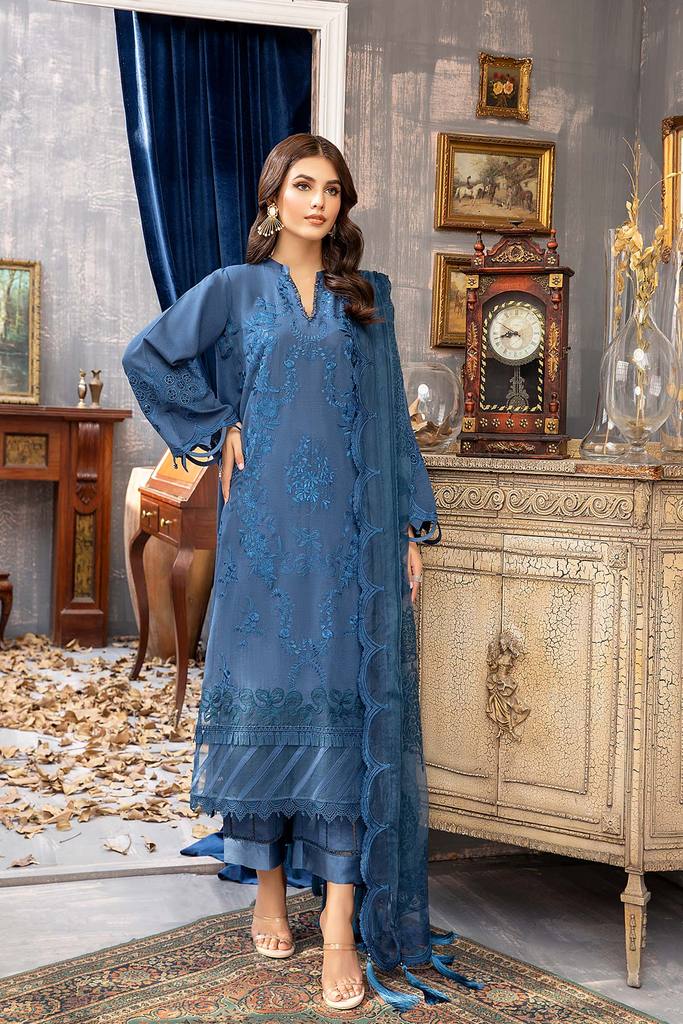 CKR-007 | Charizma | Unstitched Embroidered Viscose Karandi Collection'21