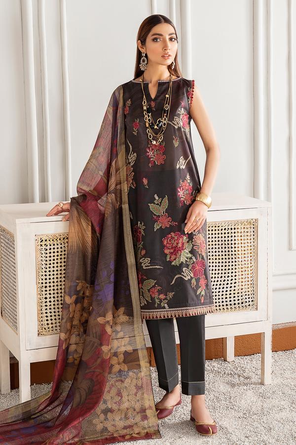 Ghusoon | Baroque | Fuchsia Lawn Collection | 2021