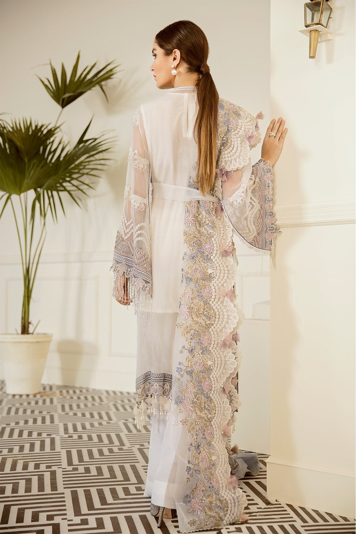 Pewter (Baroque Chantelle Embroidered Chiffon)