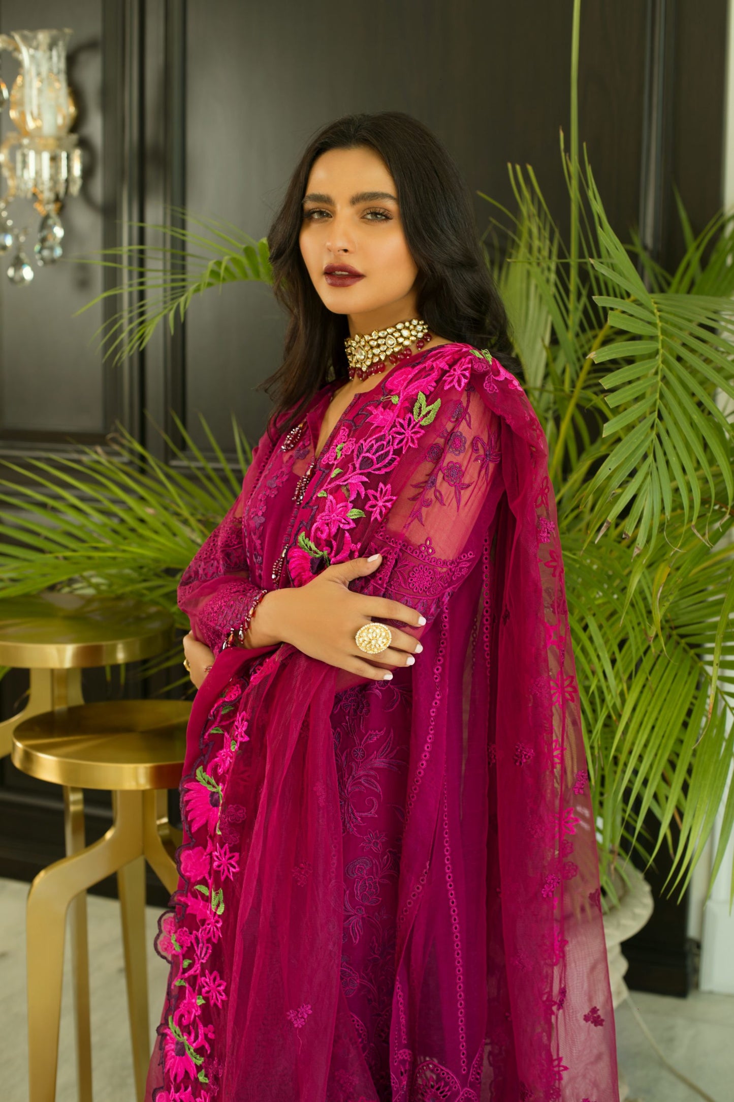 MHC-03 | Mina Hassan | Regalia Textile | Embroidered Chiffon Collection