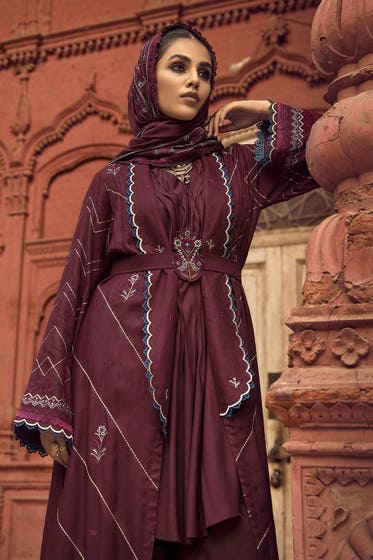 3PC Unstitched Twill Linen Suit LT-22002 | Gulahmed | Winter Collection 2022
