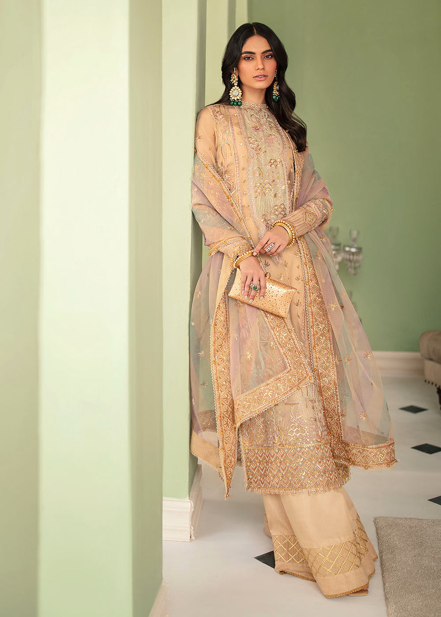 Celeste | Afrozeh | La Fuchsia Unstitched Collection 2023