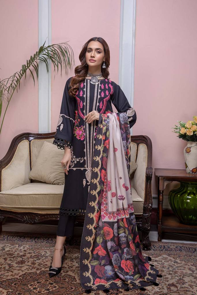 CMW - 09 | Charizma | Unstitched Embroidered Acro Marina With Wool Shawl Collection 2021