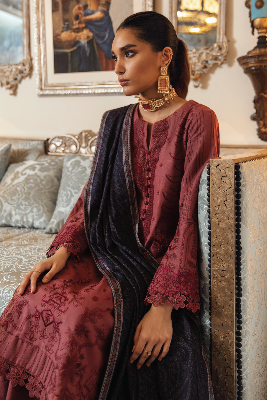 IPW- 03- ROSEWOOD- 3PC | Iznik | Relic Premium Winter Collection 2021