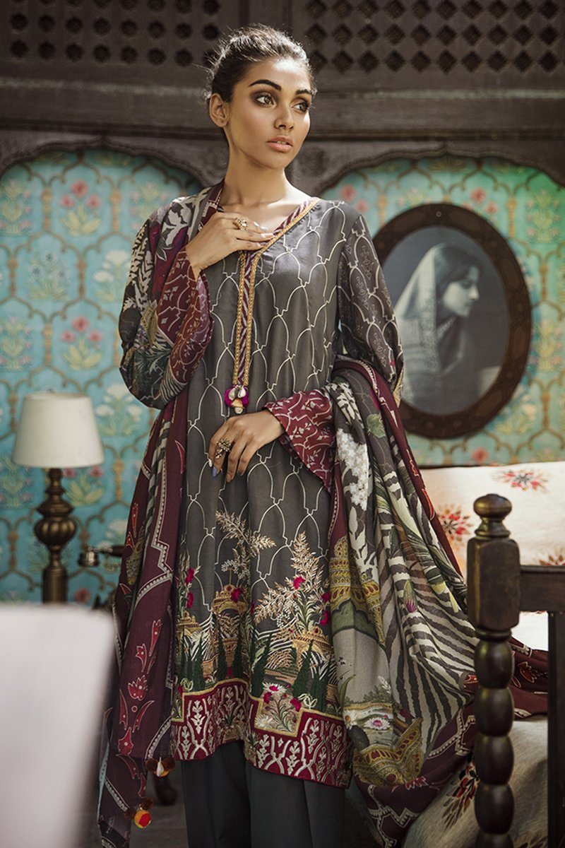 Garnet Flora (CROSS STITCH - AANGAN COTTON SATIN'19)