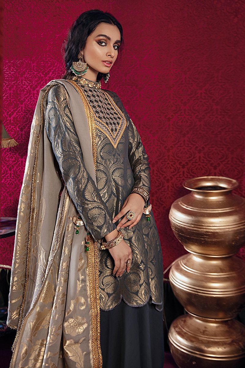 Qul Dastaan-B | Cross Stitch | Razia Sultan | Unstitched Luxury Eid Collection'20