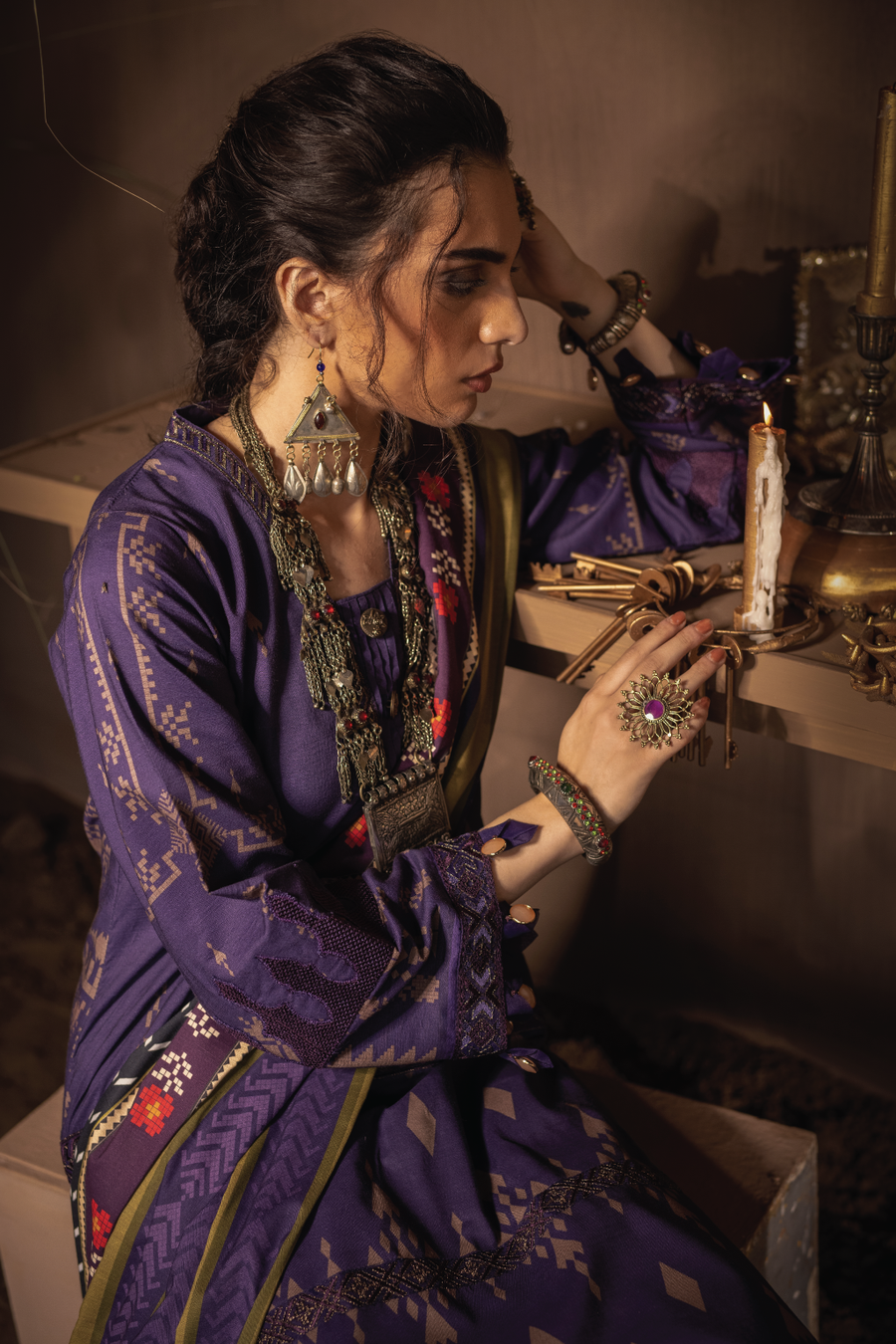 ILC-05 SHAJEA - 3PC | Iznik | Zarafshan Linen Collection 2021