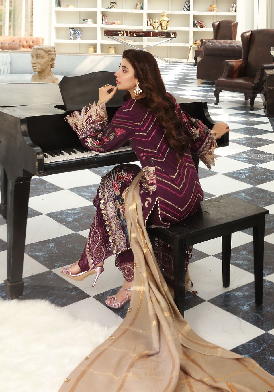 EWC 3B - Plum | Elaf | Luxury Winter Collection 2021