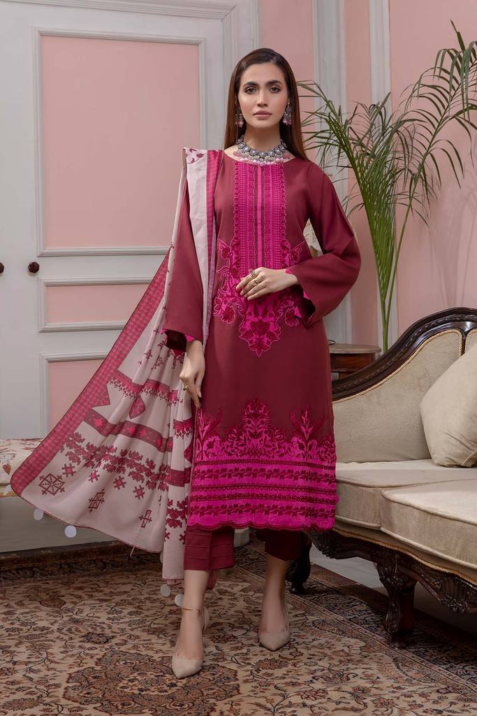 CMW - 02 | Charizma | Unstitched Embroidered Acro Marina With Wool Shawl Collection 2021