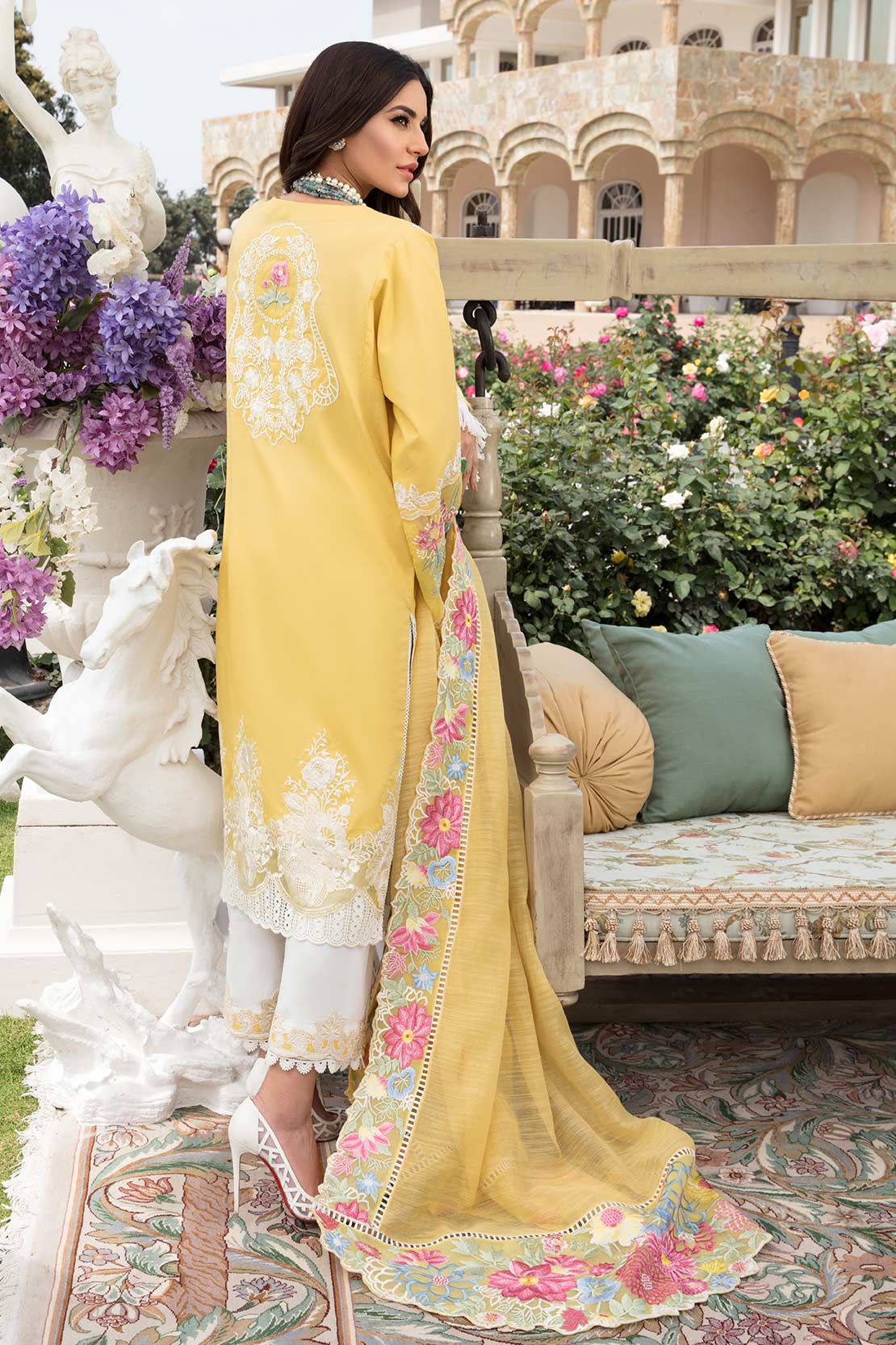 D6-B | A Floral Affair - Amber | Crimson by Saira Shakira | Luxury Lawn Collection