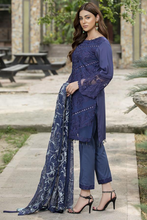 2594-Midnight | Motifz | Unstitched | Embroidered Eid Premium Lawn 20