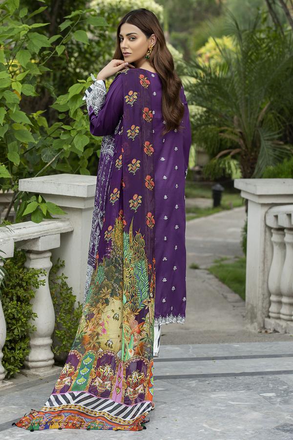 2591-Deep-Lilac | Motifz | Unstitched | Embroidered Eid Premium Lawn 20