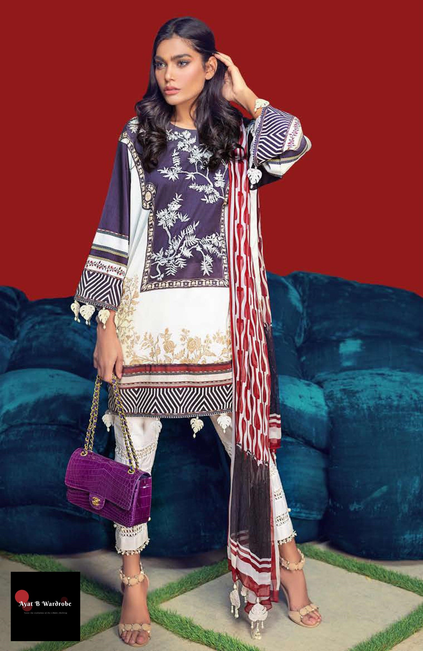 06 B (3 Pcs) | Sana Safinaz | Muzlin Spring/Summer Vol. 1 Collection 2020