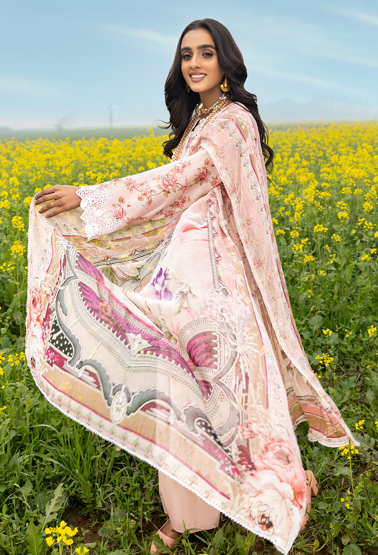 Cantaloupe | Adan's Libas | Sarsoon | Spring Summer Unstitched Lawn 2023