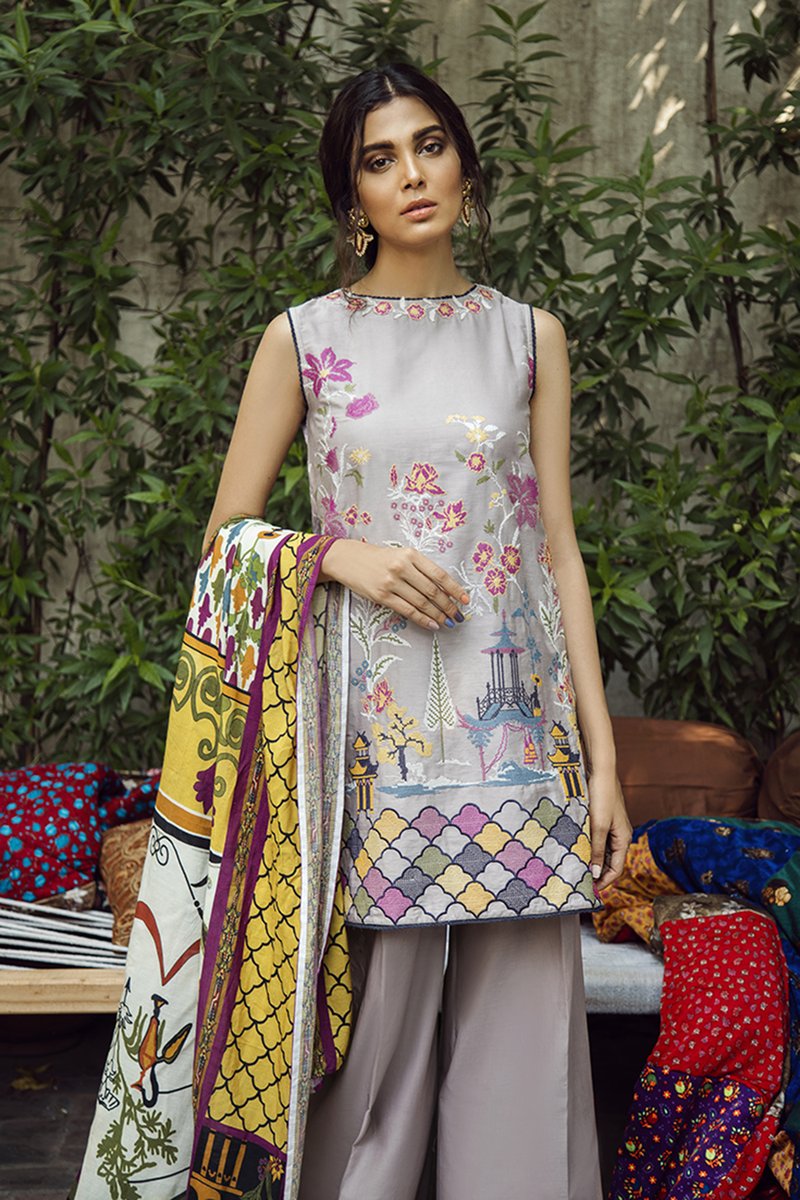 SAKURA ORCHID (CROSS STITCH - AANGAN COTTON SATIN'19)