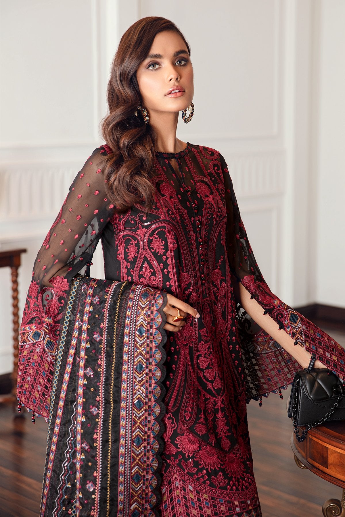 Black Rococo A | Jazmin | Eid Festive Chiffon 21
