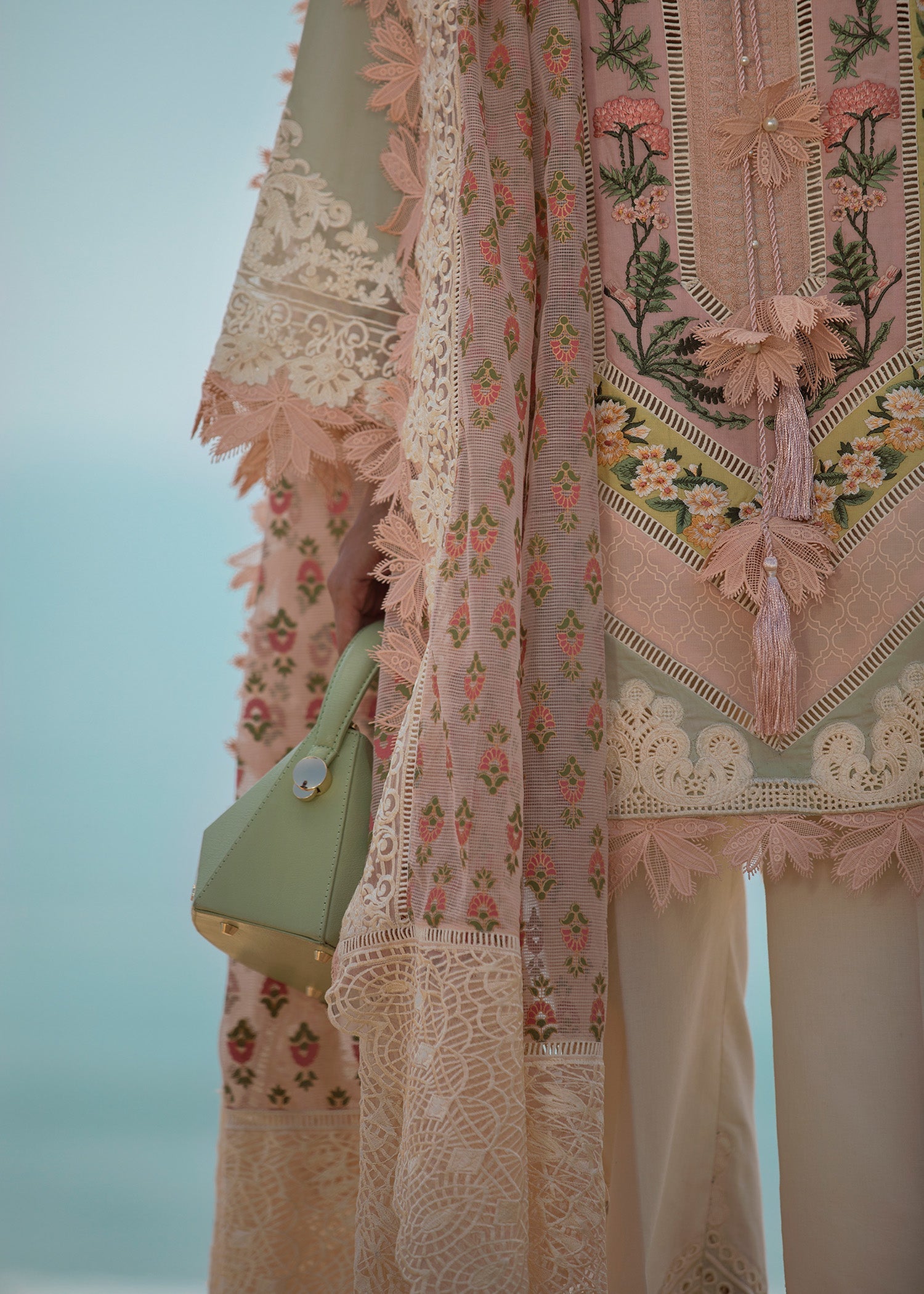 Eclectic Breeze - 4A - Sorbet Pink | Crimson × Saira Shakira | Luxury Lawn Collection 2022