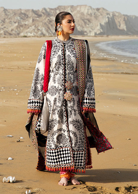 Zerbar | Hussain Rehar | Spring Summer Rangoli Luxury Lawn 2022