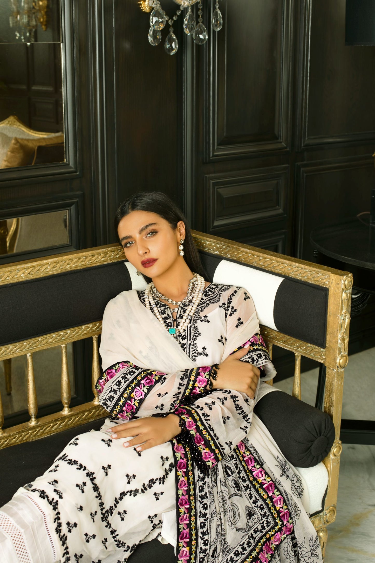 MHC-07 | Mina Hassan | Regalia Textile | Embroidered Chiffon Collection