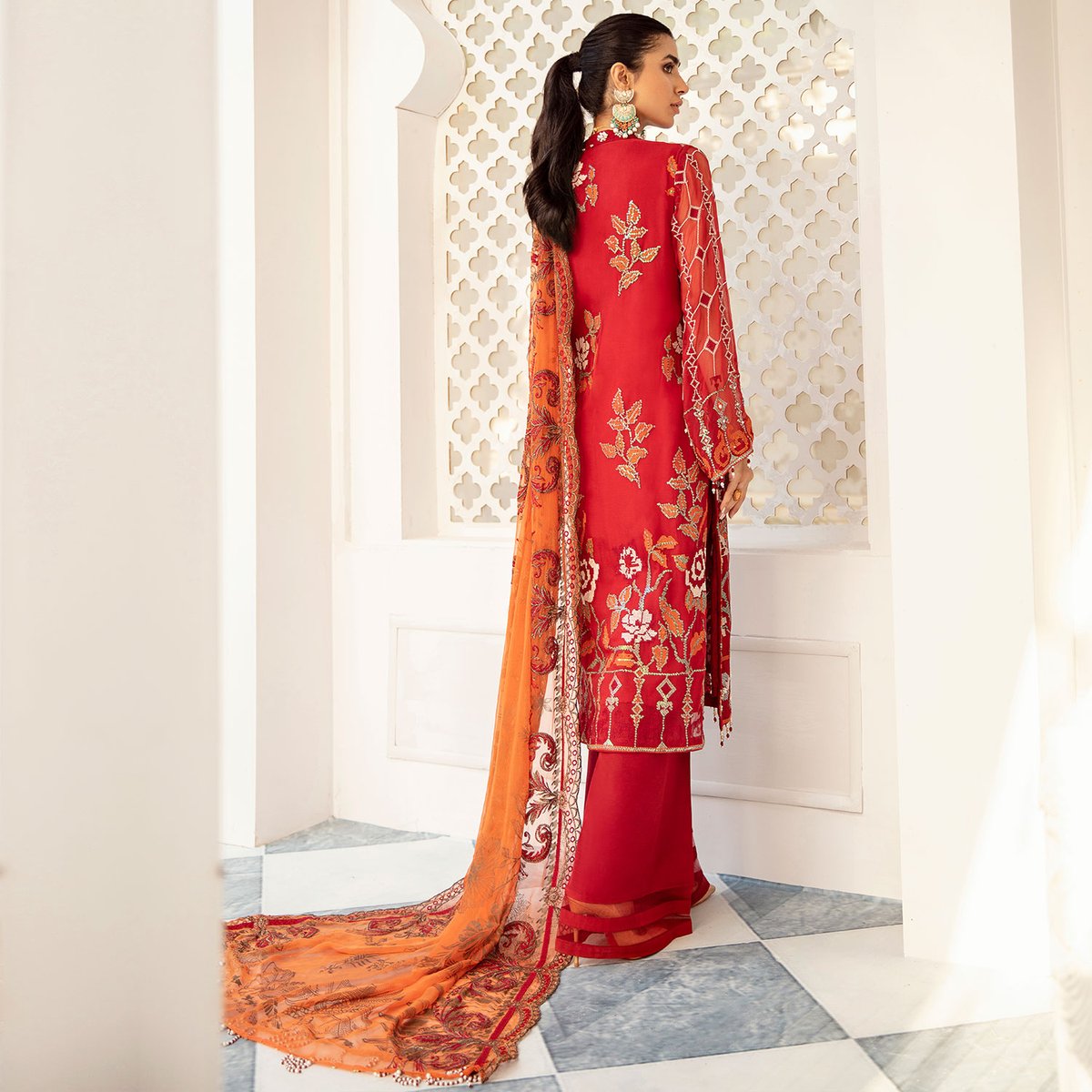 NL-14 | Nureh Mor Bagh Chiffon Collection | 2020