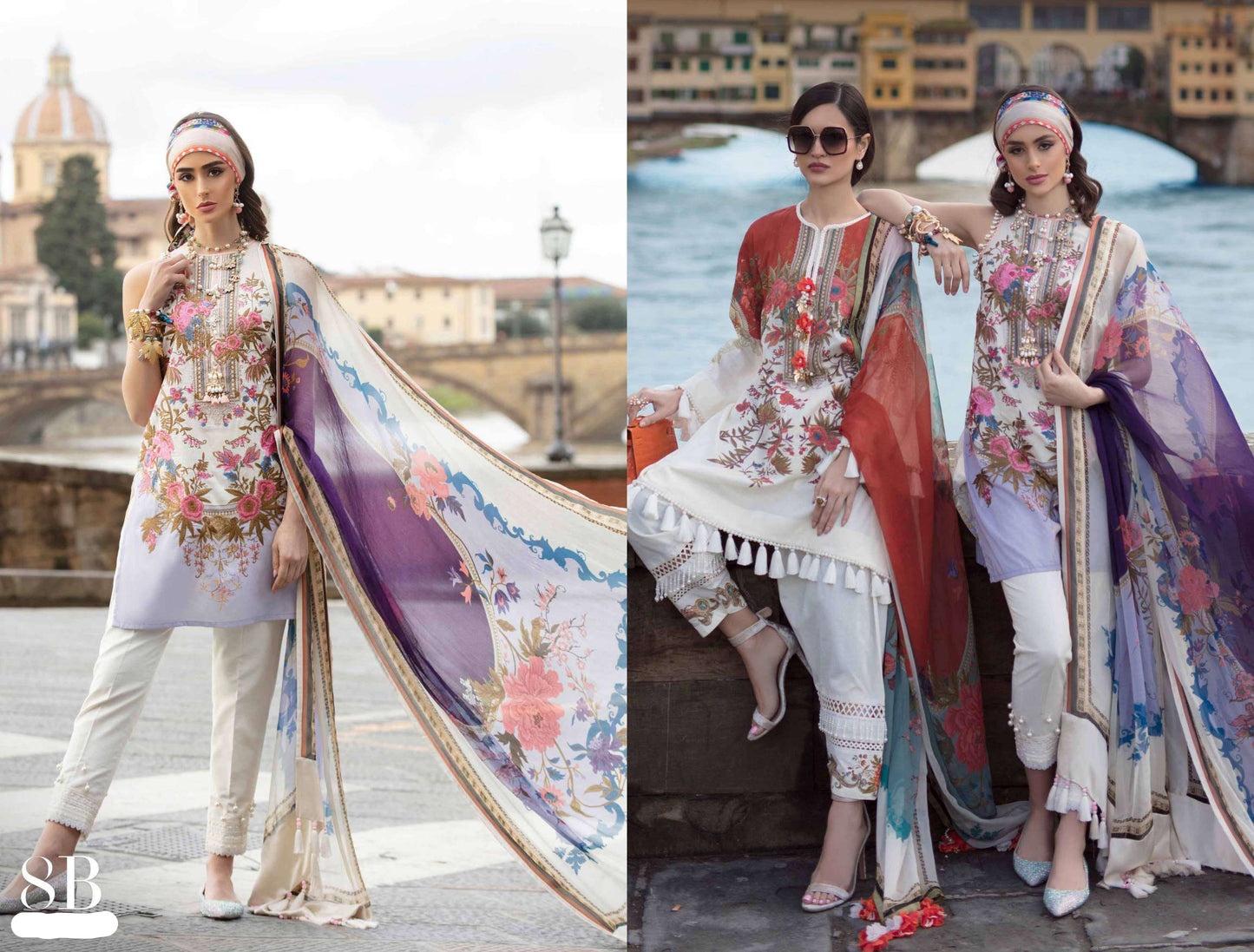 Mazzo 8-B (3Pc) Sana Safinaz Luxury Lawn