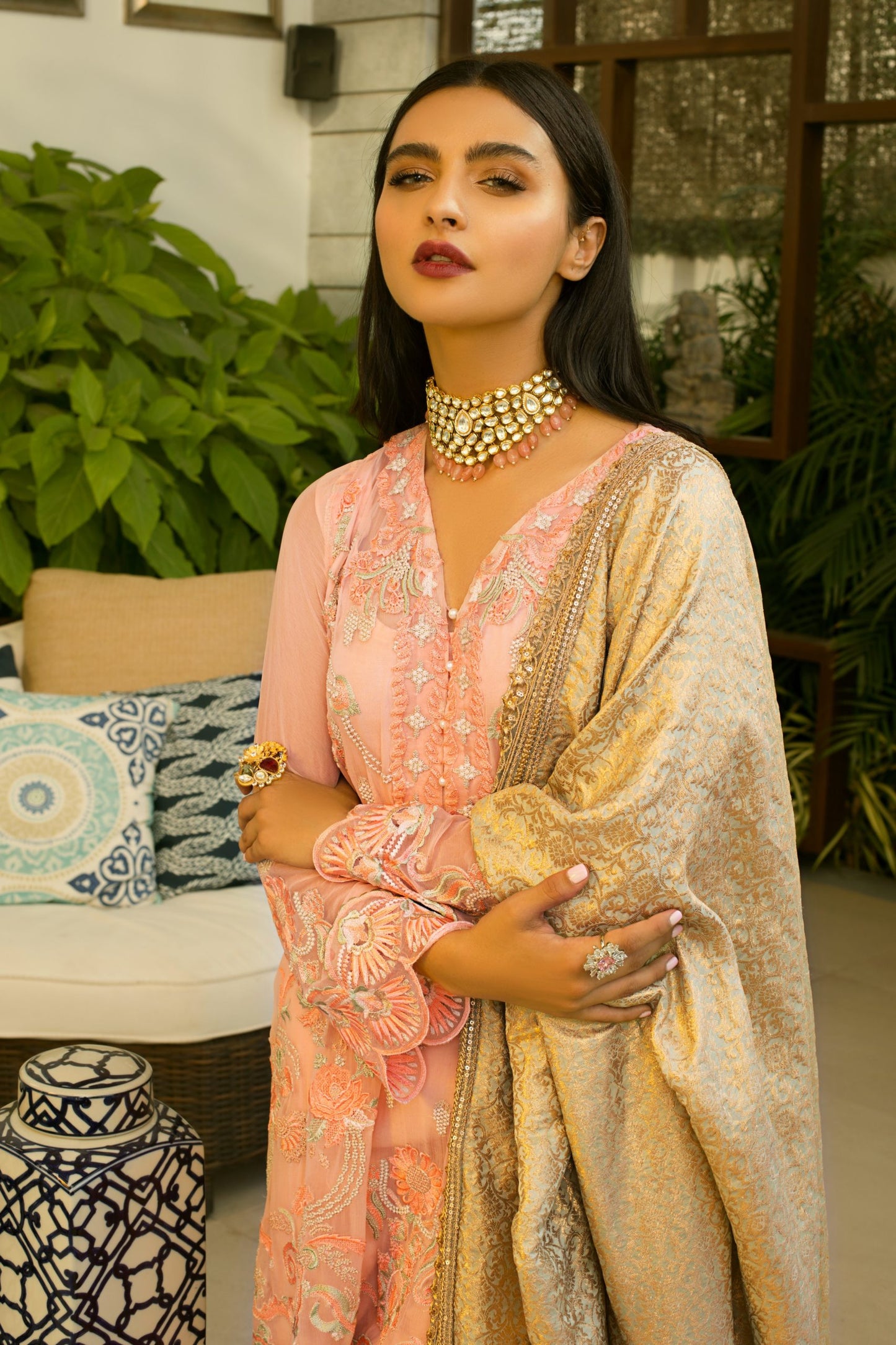 MHC-08 | Mina Hassan | Regalia Textile | Embroidered Chiffon Collection
