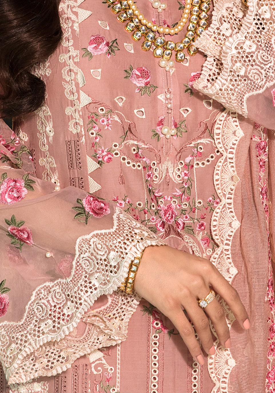 EFC3A - My Pink | Elaf | Festive Chikankari 2022