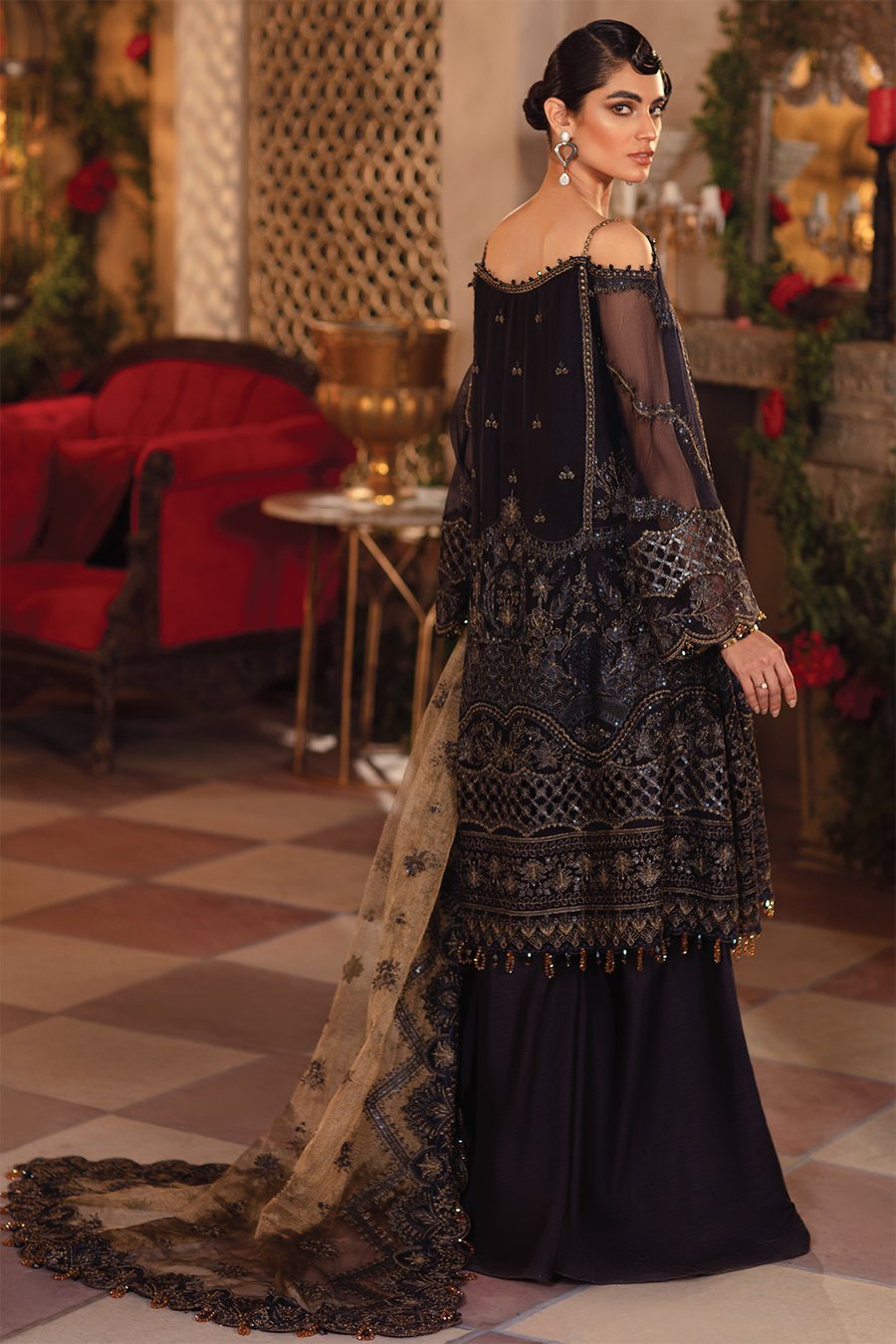 IMC-05 BLUE BLOOD- 3PC | Iznik | Meraki Luxury Chiffon 2021