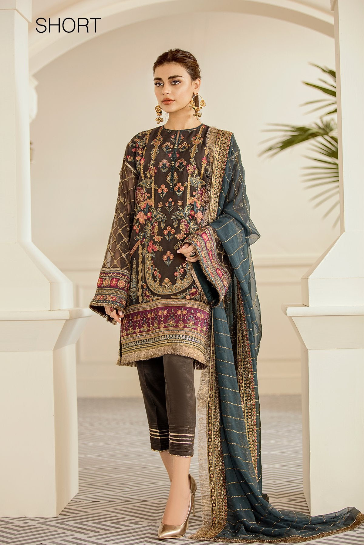 Pecan (Baroque Chantelle Embroidered Chiffon)
