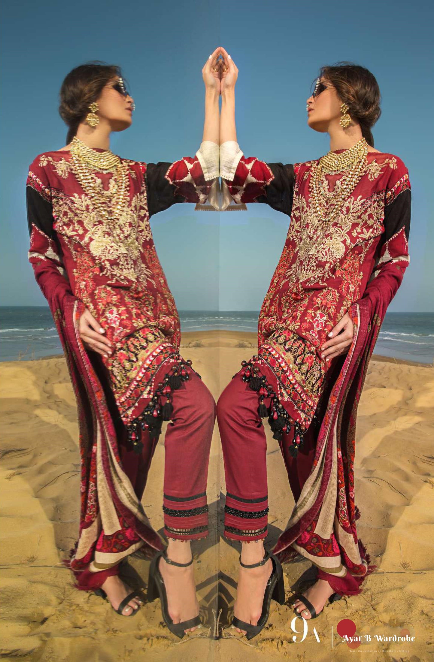 09 - A (Sana Safinaz Winter Shawl'19)