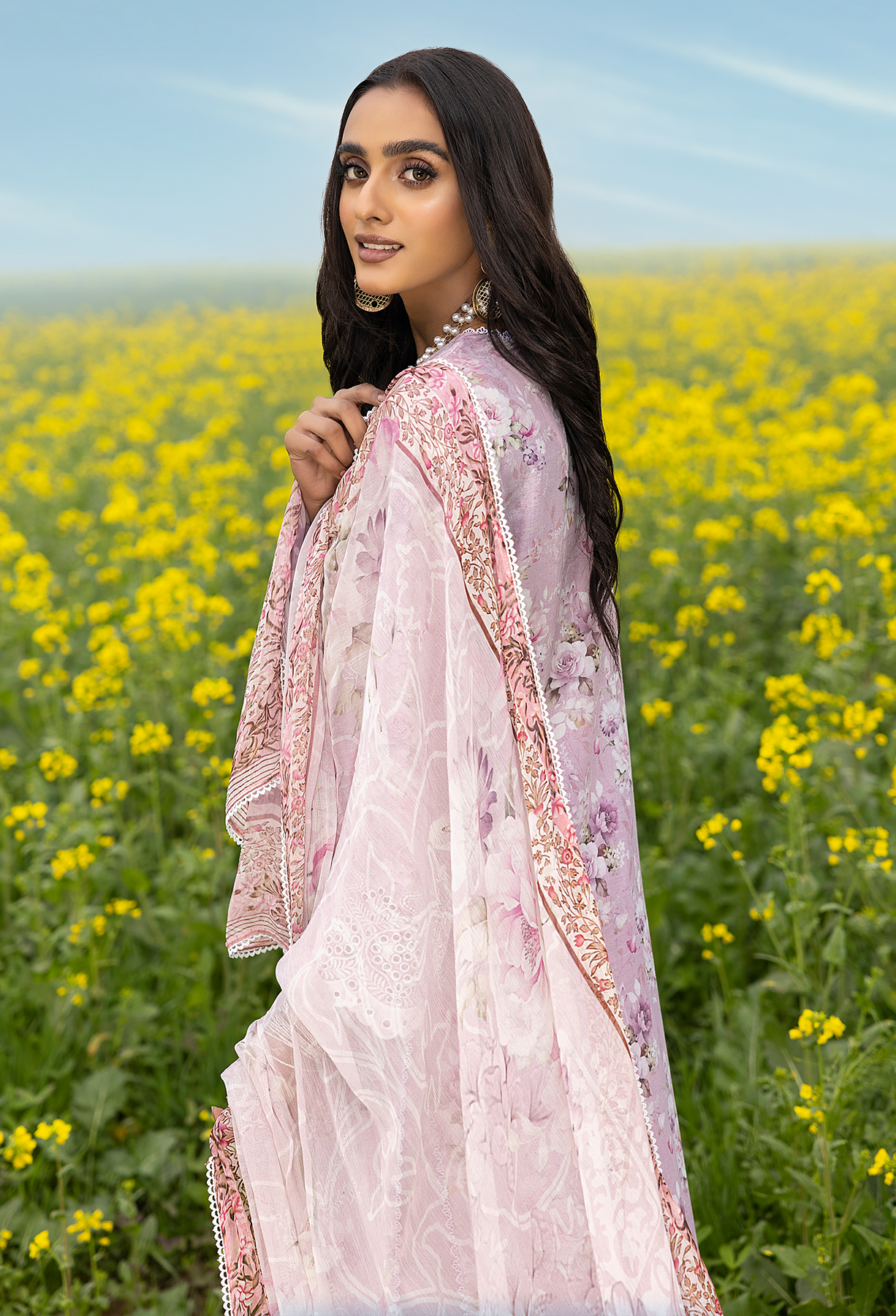 Soft Mauve | Adan's Libas | Sarsoon | Spring Summer Unstitched Lawn 2023