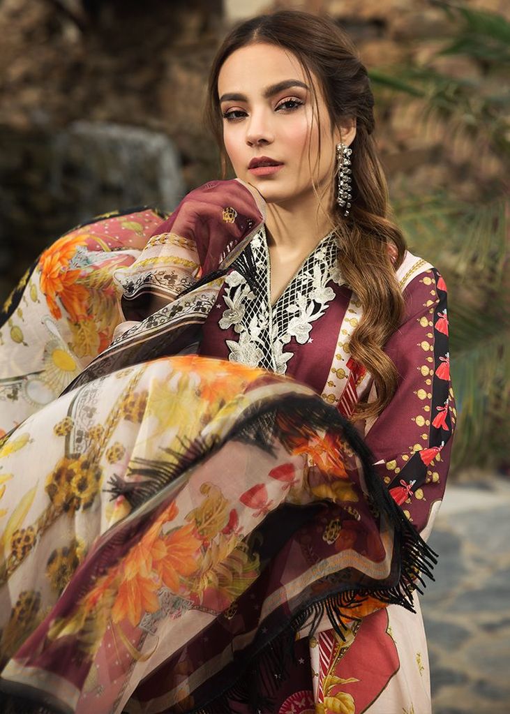 03-Aster | Afrozeh | Sienna Lawn'20