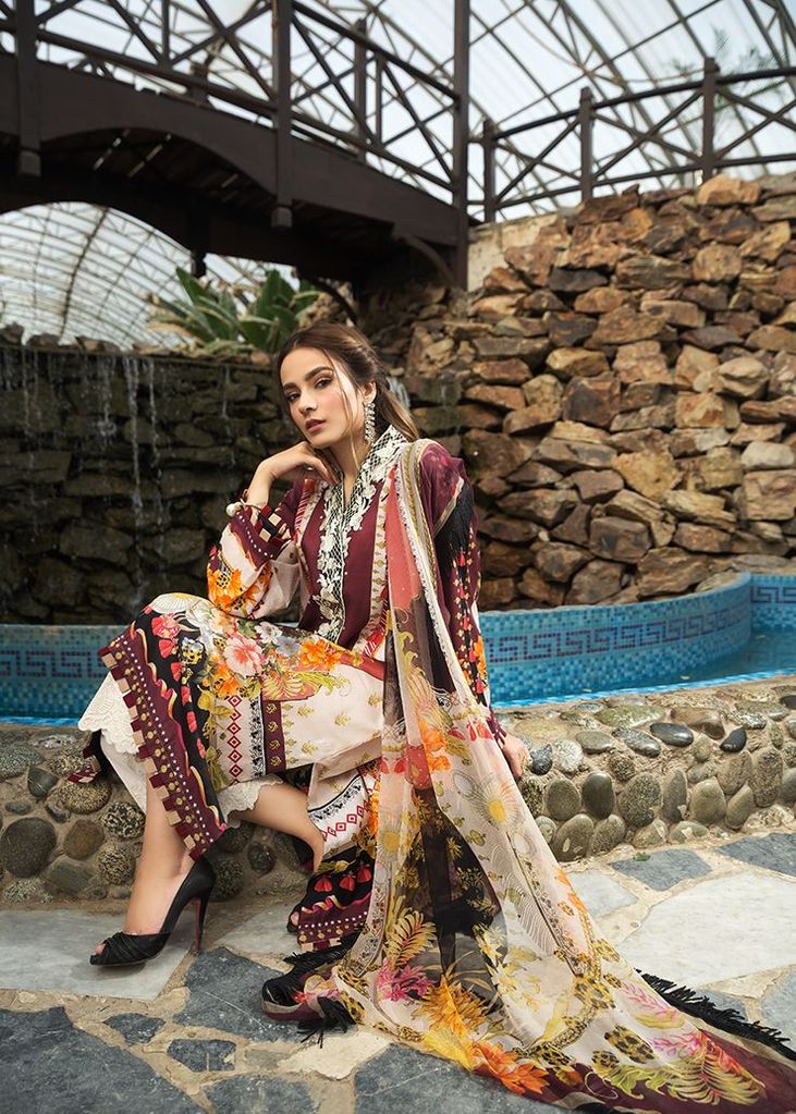 03-Aster | Afrozeh | Sienna Lawn'20