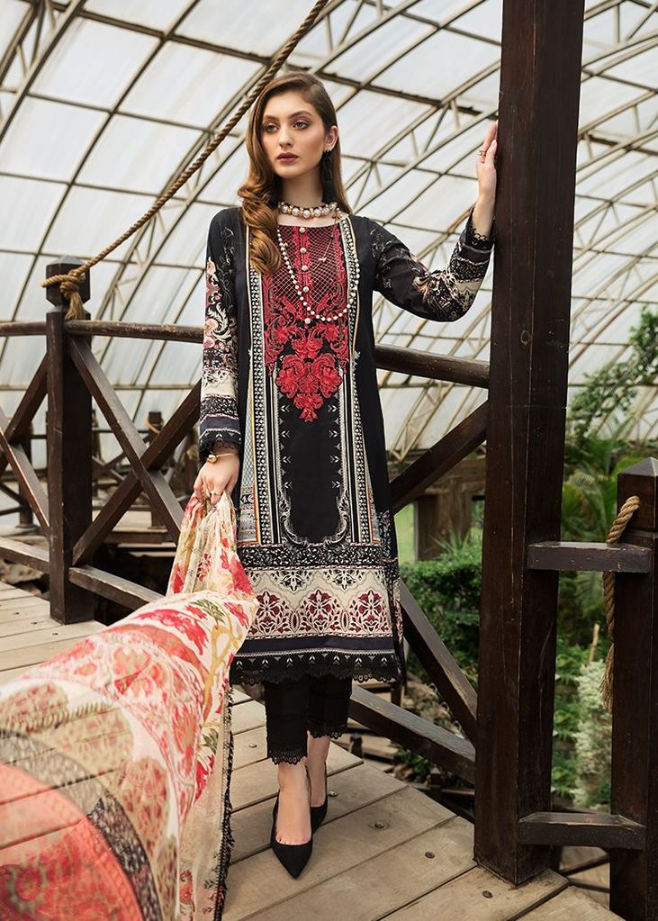 01-Black Rose | Afrozeh | Sienna Lawn'20