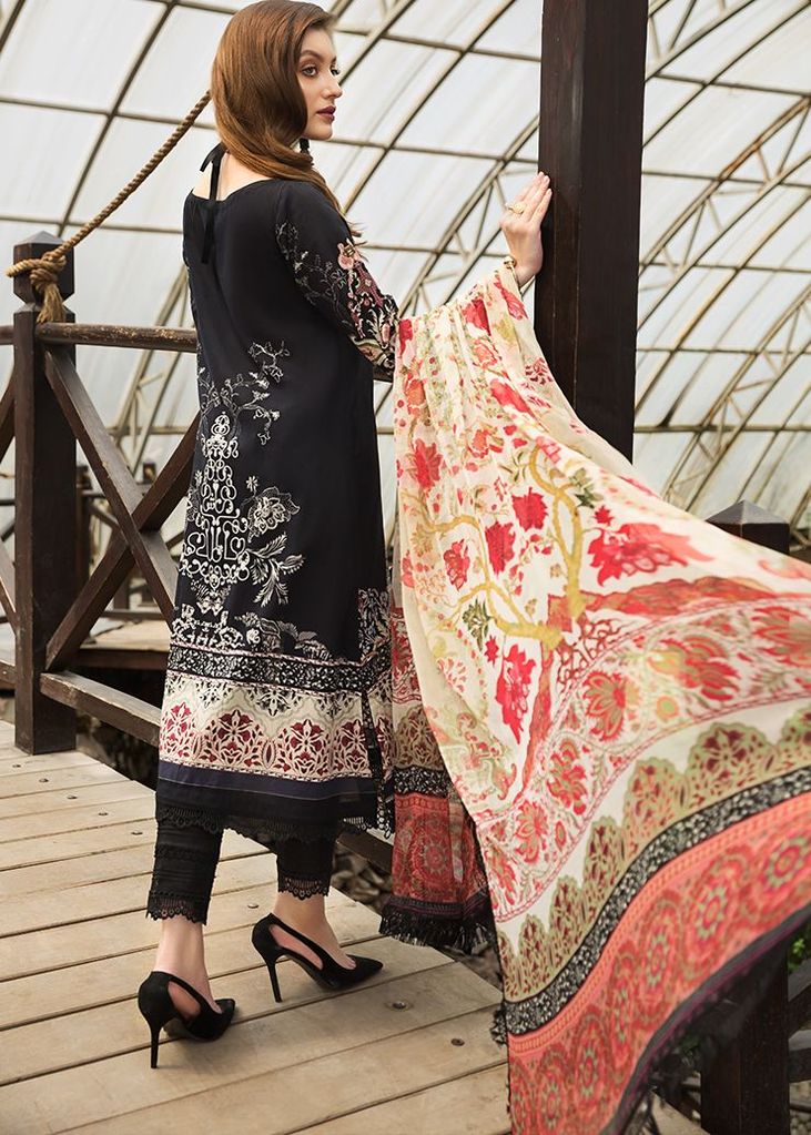 01-Black Rose | Afrozeh | Sienna Lawn'20