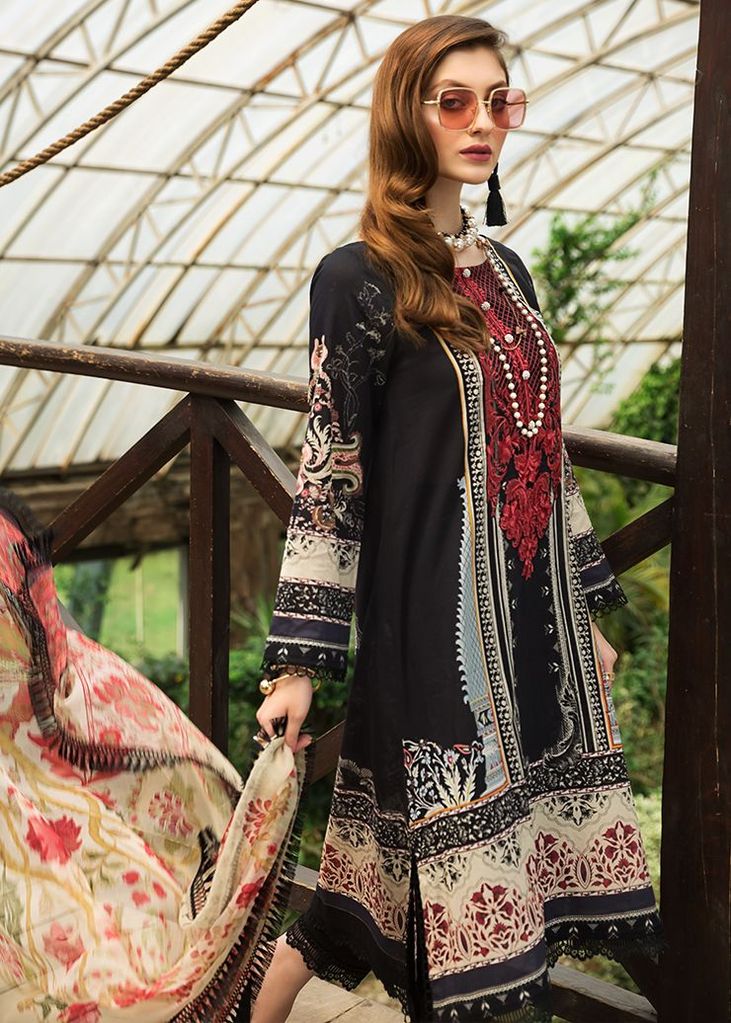 01-Black Rose | Afrozeh | Sienna Lawn'20