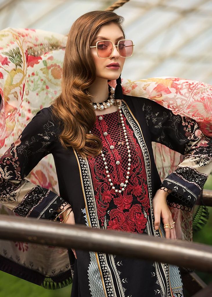 01-Black Rose | Afrozeh | Sienna Lawn'20