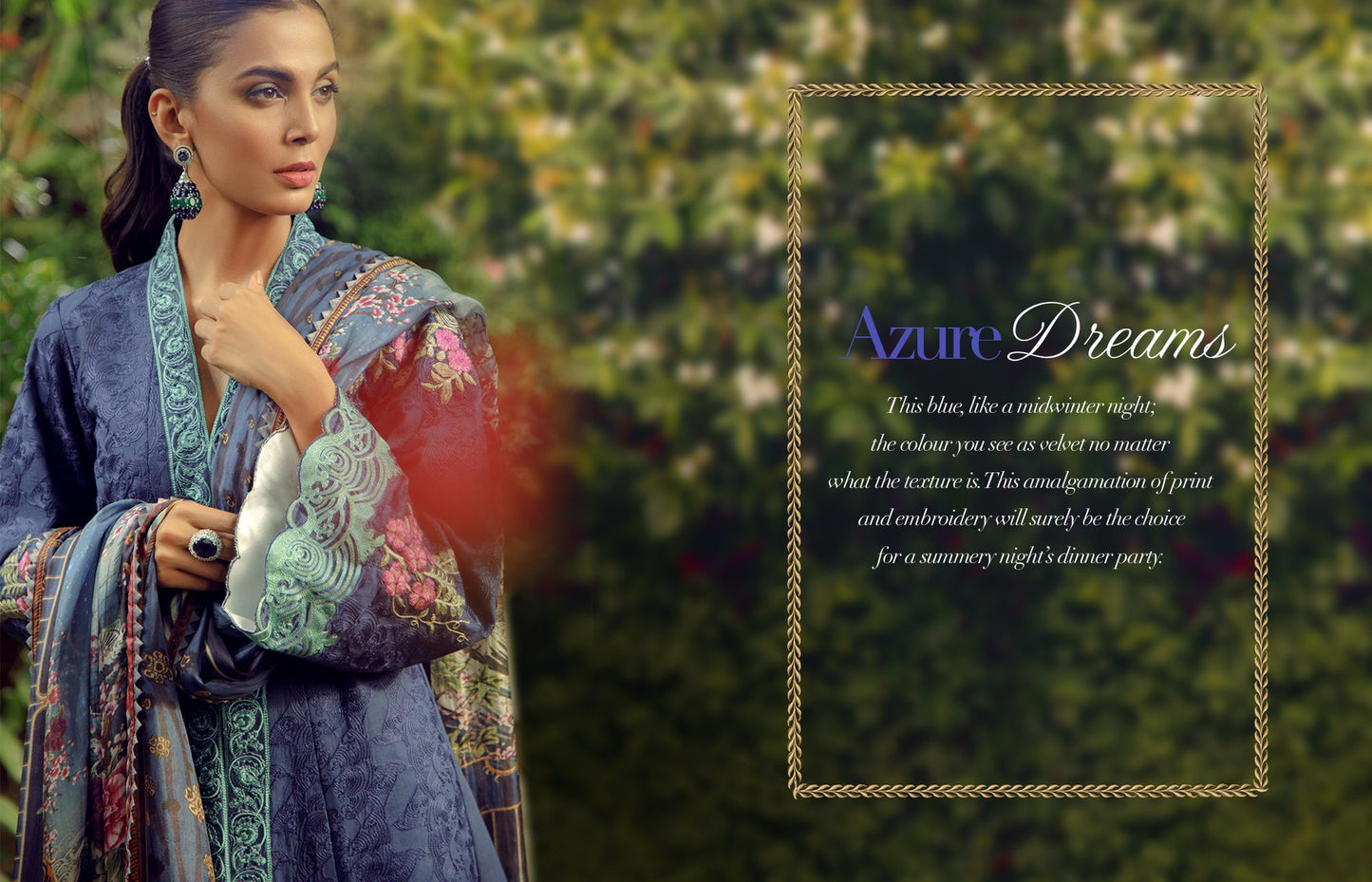 6A Navy Blue - Zarqash Lawn 2019